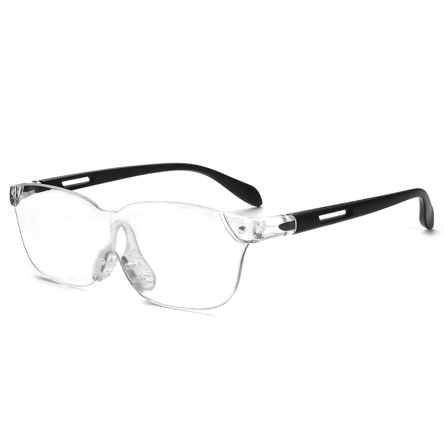 Magnifying Glass with Light for Close Work 160% Lighted Magnifying Eyeglasses Rechargeable Led Lights for Readers Women Men Reading Small Prints Labels Hobbies (Black, 1.6X 2pack)