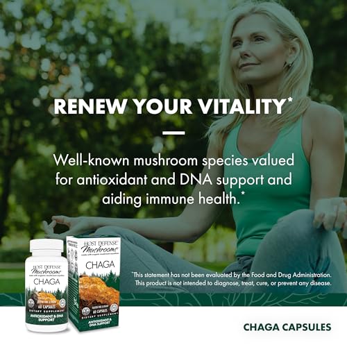 Chaga Capsules - Immune System Support Supplement - Chaga Mushroom Capsules for Antioxidant Activity Support - Dietary Mushroom Supplement - 60 Capsules (30 Servings)*