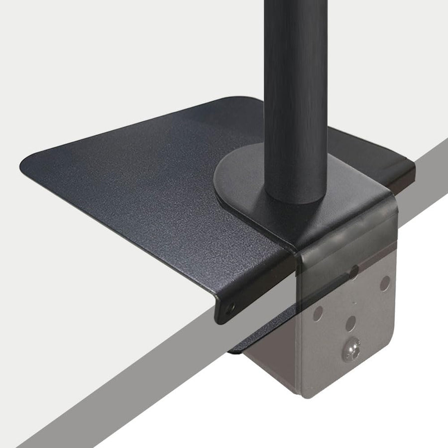 Steel Monitor Mount Reinforcement Plate Fits Most Monitor Desk Mount,for Fragile Tabletop Protection (Black, Square-1)