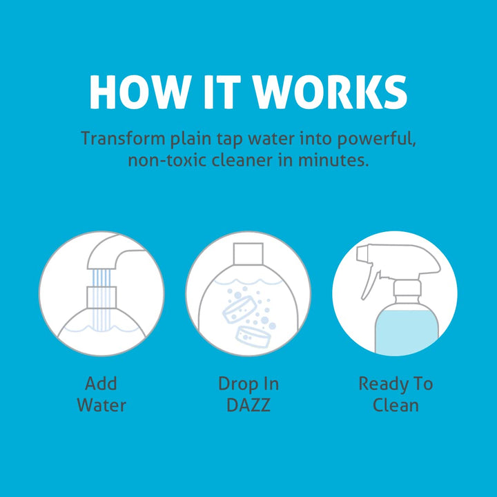 Dazz Natural Cleaning Tablets - Window and Glass Cleane