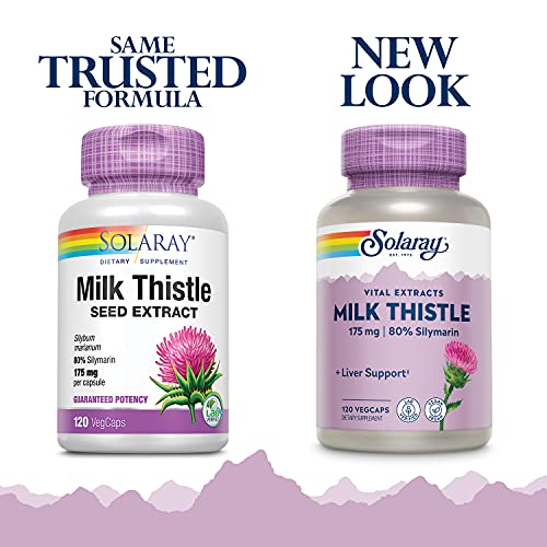 Milk Thistle Seed Extract 175mg Antioxidant Intended to Help Support a Normal, Healthy Liver Non-GMO &amp; Vegan 120 VegCaps