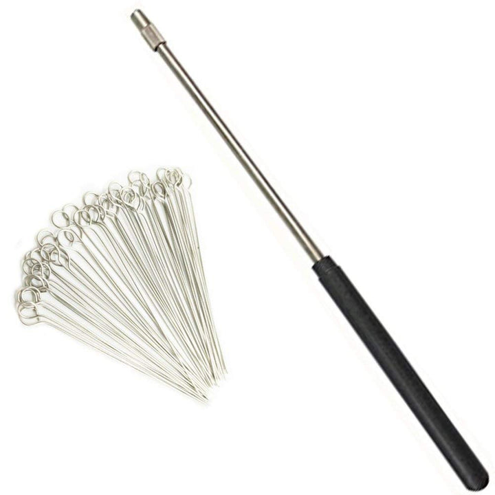 Reusable Inoculating Loop with 50pcs 10uL Nichrome Needle Tips Inoculation Loop for Bacterial Tissue Culture