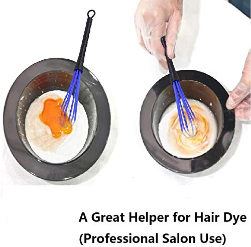 Whisk Set, 5 PCS Plastic Salon Barber Hairdressing Hair Color Dye Cream Whisk Kitchen Balloon Whisk Mixer Stirrer Tools
