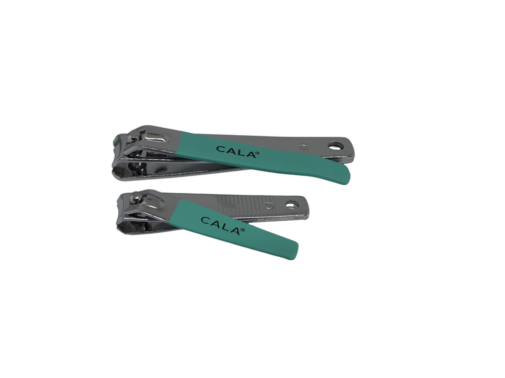 Soft touch mint nail clipper duo
