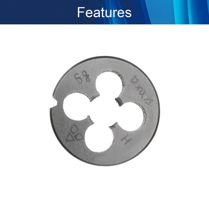 Right Hand Round Die 38mm Outer Diameter for Mold Machining, Alloy Steel, It Can Process Steel, Cast Iron, Copper and Aluminum 1Pcs