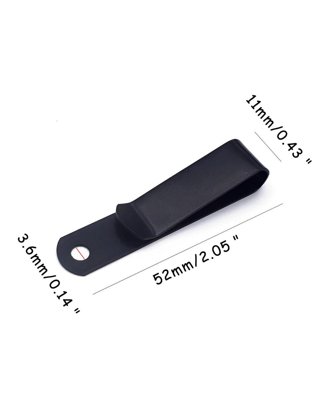 10 Pcs Belt Clip for Leather Craft Spring Holster Hook Buckles Metal 2(52mm) X 0.43(11mm) Black