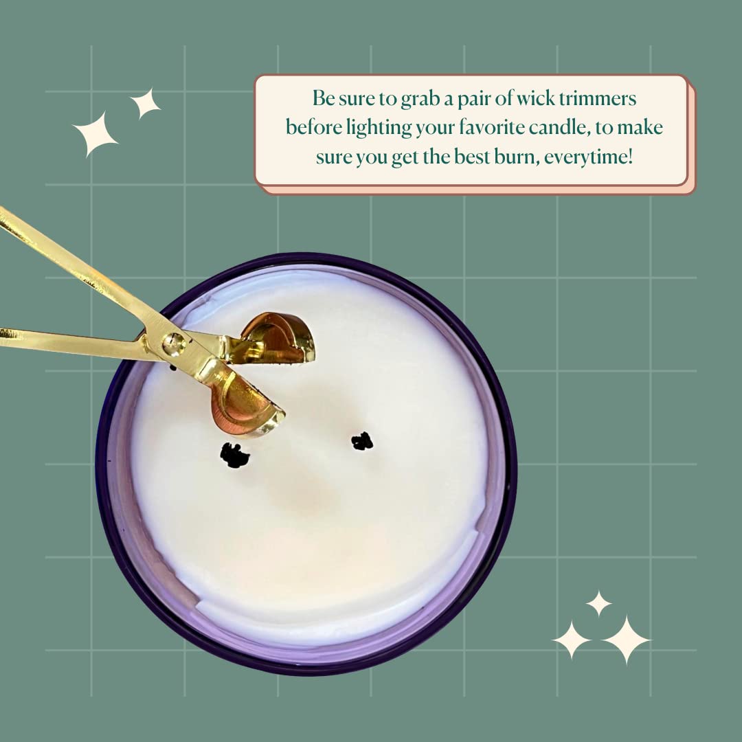 Candle Accessories Wick Trimmer, Shiny Brass