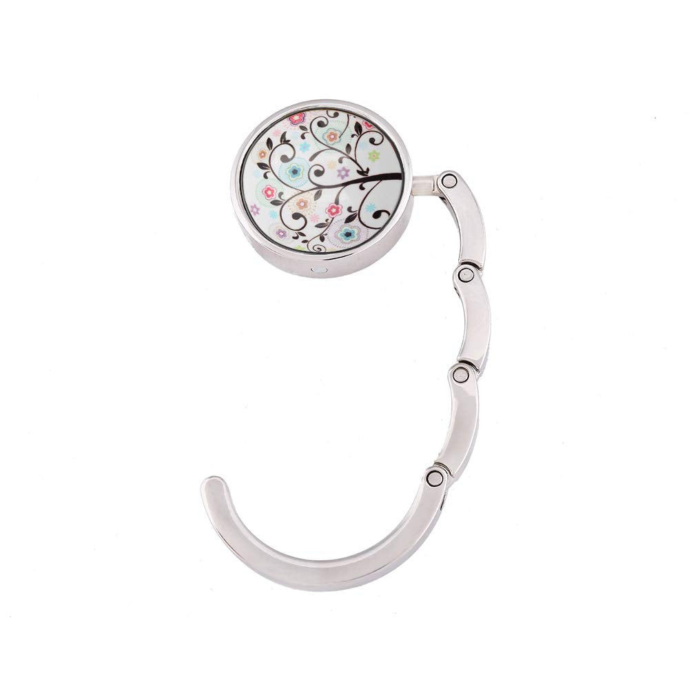 Portable Handbag Hanger Table Bar Purse Instant Swivel Top Hook Happy Tree