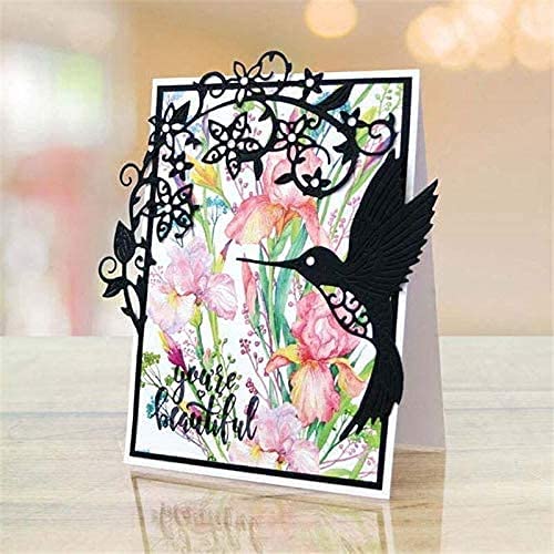 Hummingbird Cutting Dies, Metal Cutting Dies Stencils Flower Wreath Dies Scrapbooking Card Making Album Embossing Crafts Die Cut 2019