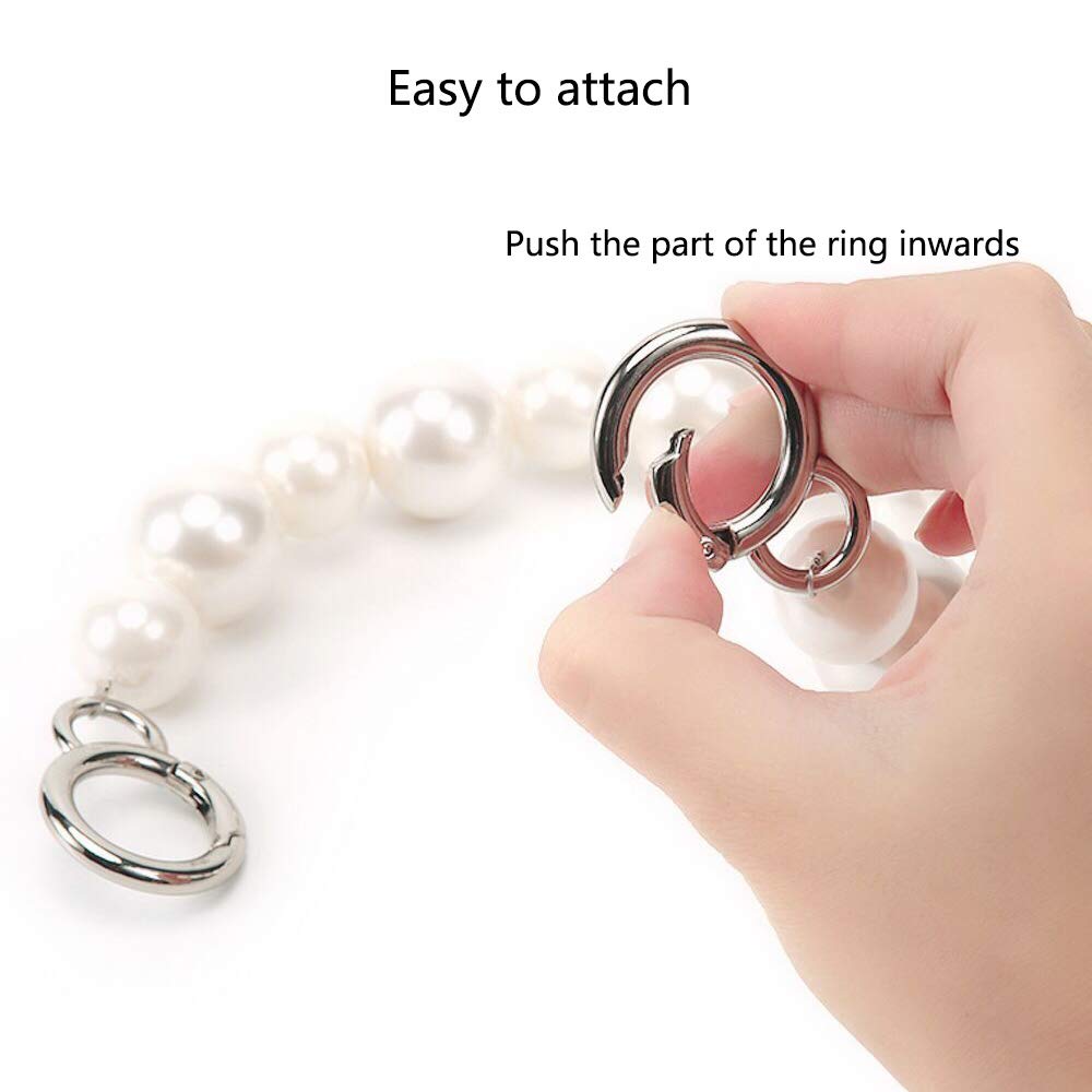 Xiazw Sturdy Large Imitation Pearl Bead Purse Handle St