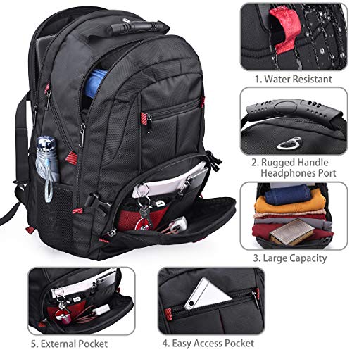 NUBILY Laptop Backpack 17 Inch Waterproof Extra Large T