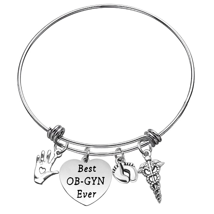 OB-GYN Gift Appreciation Gift for OBGYN Bracelet Best OB-GYN Ever Bangle Thank You Gift for OBGYN Jewelry Obstetrician Gynecologist Gift Baby Delivery Doctor Nurse Gift Midwife Gifts Doula Nurse Gifts