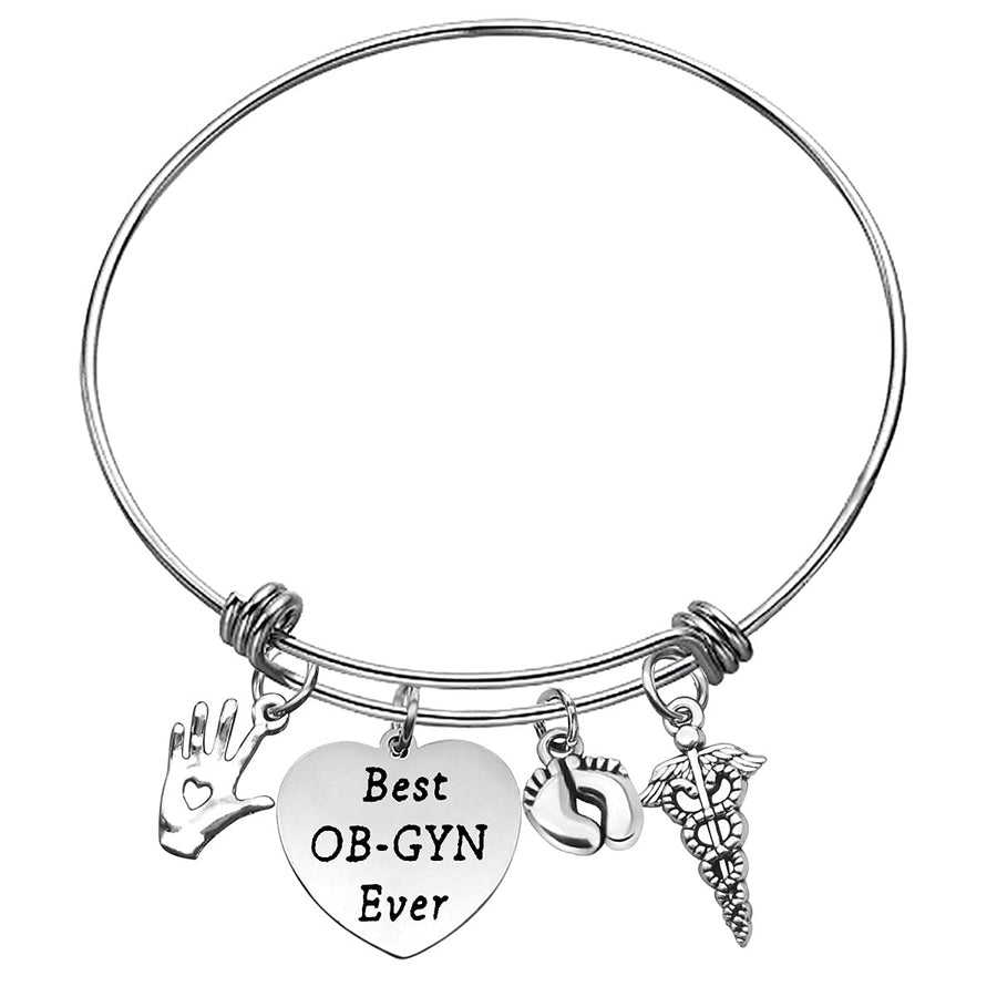 OB-GYN Gift Appreciation Gift for OBGYN Bracelet Best OB-GYN Ever Bangle Thank You Gift for OBGYN Jewelry Obstetrician Gynecologist Gift Baby Delivery Doctor Nurse Gift Midwife Gifts Doula Nurse Gifts