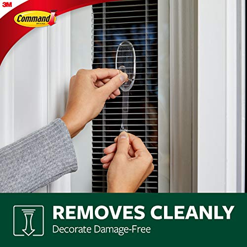 Outdoor Large &amp; Medium Clear Refill Strips, 2 Large and 2 Medium Weather Resistant Strips, Damage Free Hanging Wall Adhesive Strips to Re-hang Hooks for Christmas Decorations