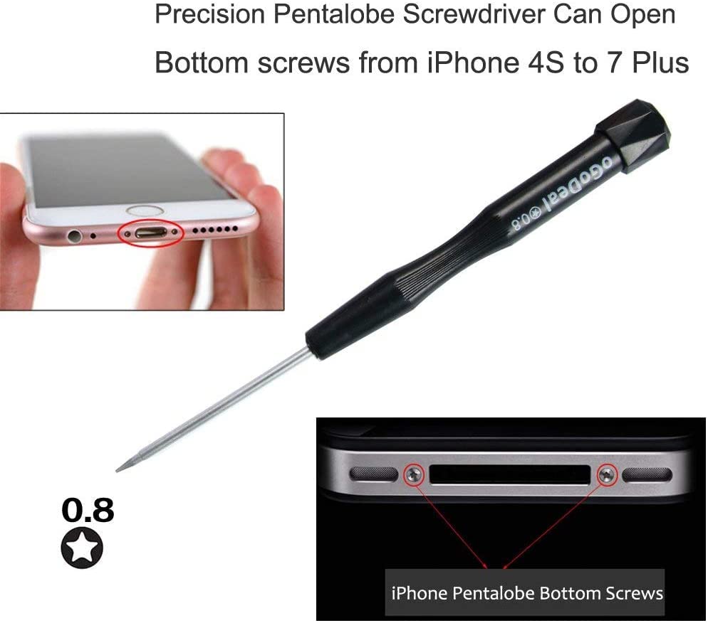 oGoDeal P2 P5 P6 Pentalobe Screwdriver, 5 Pointed Star,