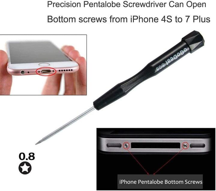 oGoDeal P2 P5 P6 Pentalobe Screwdriver, 5 Pointed Star,