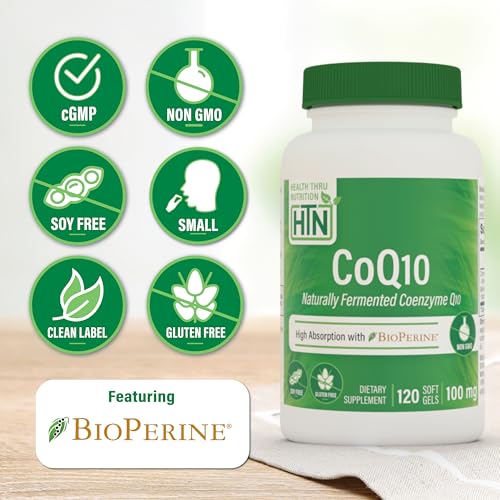 Health Thru Nutrition CoQ-10 100mg with BioPerine 120 S