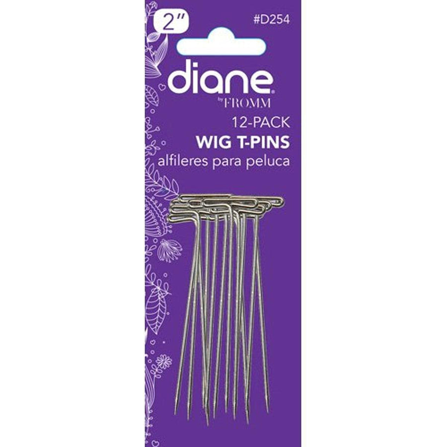 Lot Of 6 X 12 Pack Wig T-pins * 2 Long * Silver * 72 Pins Total
