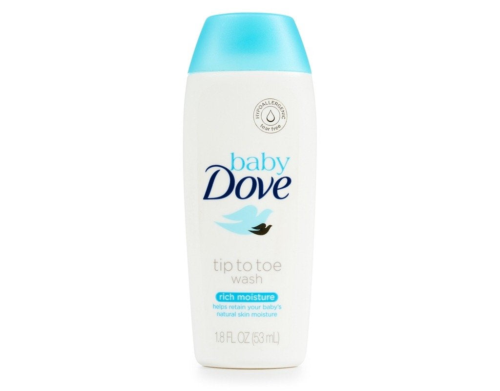 Dove Baby Body Wash Tip To Toe Sensitive Moisture 1.8 Oz Travel Size (Pack Of 3)