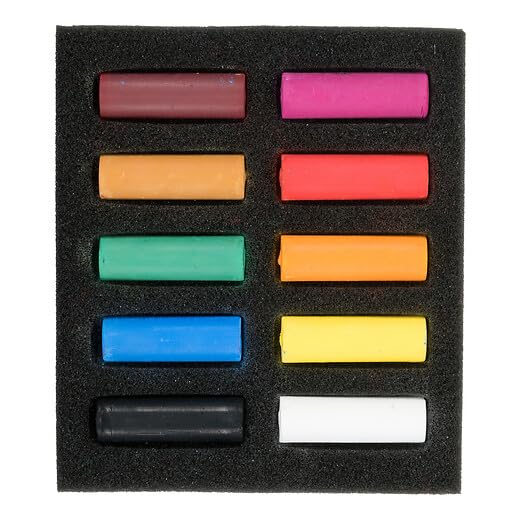 Rembrandt Soft Pastel Micro Set, 10-Piece Half Sticks, 