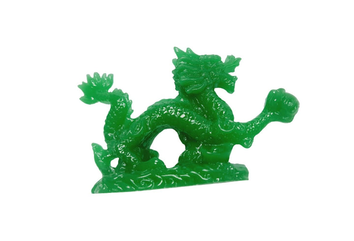 DMtse Chinese Feng Shui Dragon Lucky Jade Color Figurin