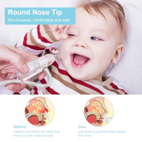 Pumpinose Nasal Aspirator for Baby and Toddler Nose Clearing with Hand Pump and Non-Invasive Tip for Quick, Quiet Suction, Clear Clogged Passages & Boogers, Co-Branded with CHIBOJI (2 Fingers Handle)