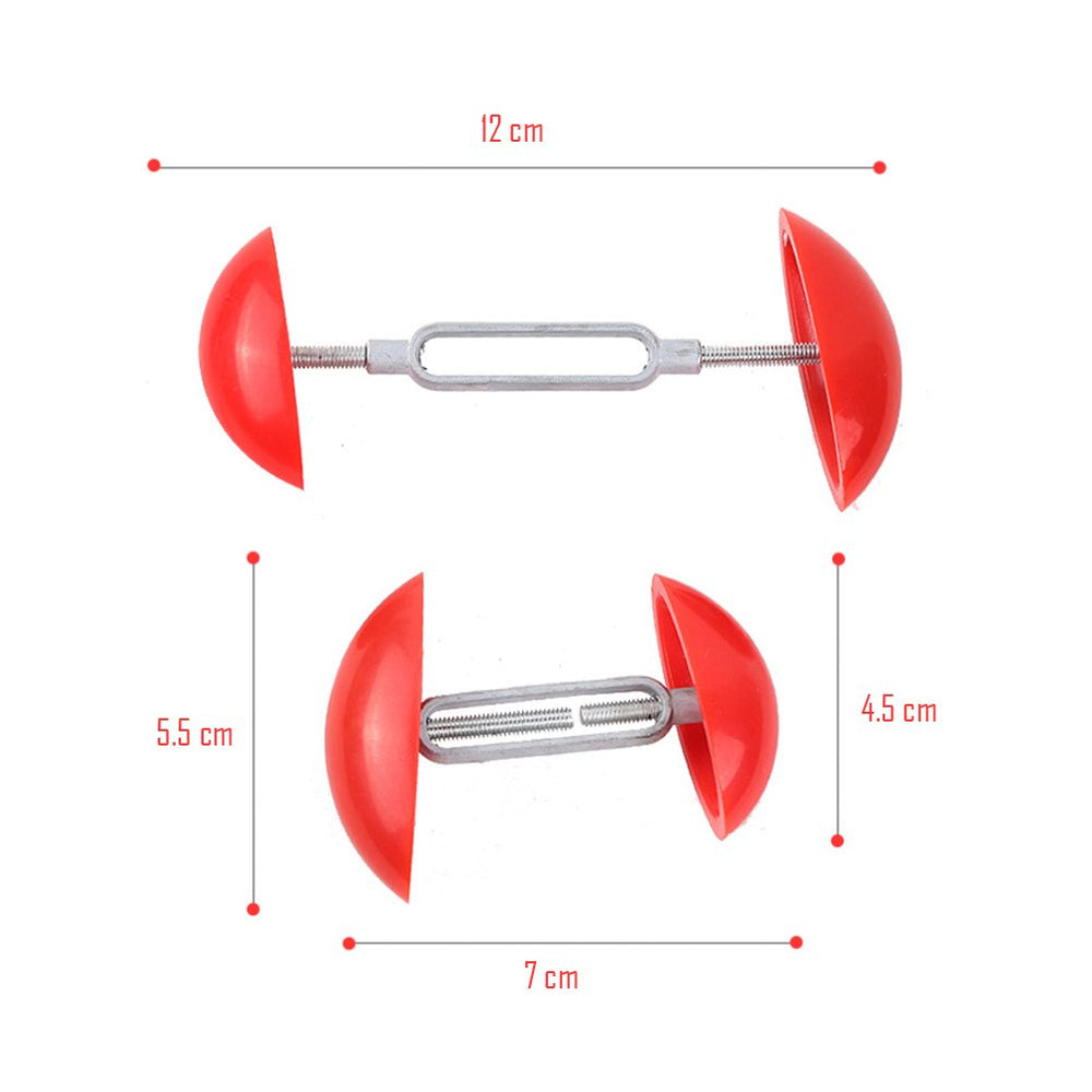 1Pair Mini Shoe Stretchers, Men Women Shoe Stretchers Shaper Expander Width Extender Adjustable-Red