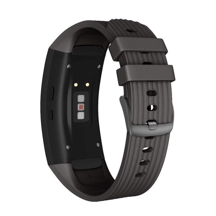 Compatible Samsung Gear Fit2 Pro Band Solft Silicone Gear Fit2 Watch Strap for Samsung Gear Fit2 Pro Smartwatch Bands(Black, Large)