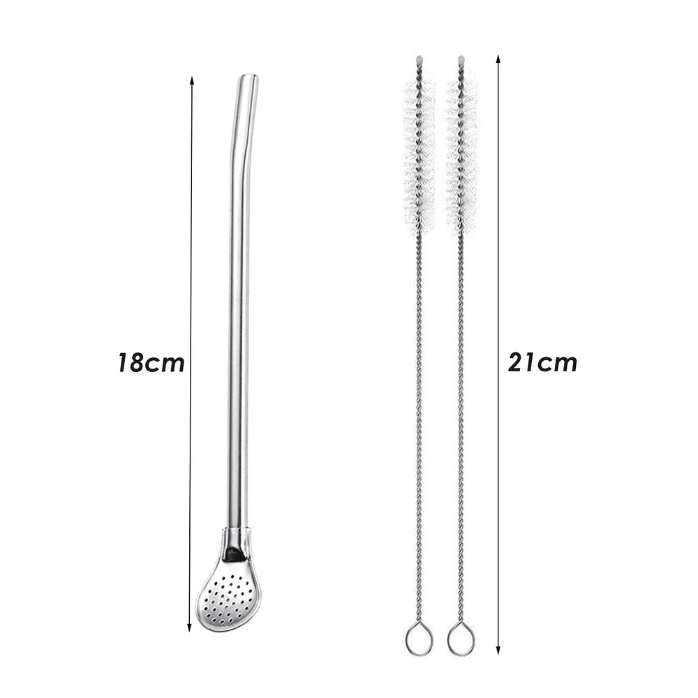 EvaGo Reusable Stainless Steel Drinking Straws with Fil