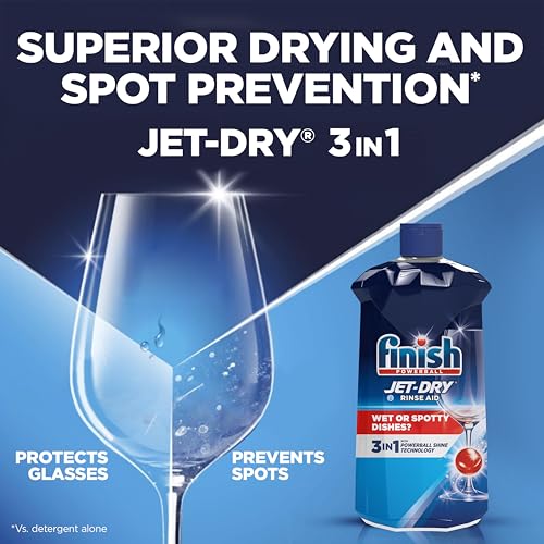 Jet-Dry Liquid Rinse Aid, Dishwasher Rinse and Drying Agent, 23 fl oz, Packaging may vary ( Pack of 1 )