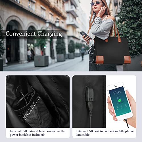Tote Bag for Women Laptop Bag 15.6 Inch laptop USB Teac