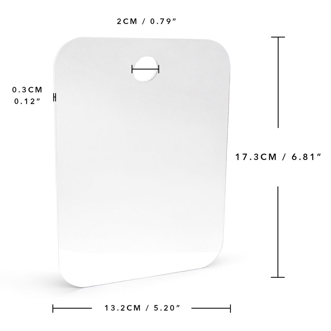 Fogless Shower Mirror Large Size with Suction Hook and Adhesive Hook Perfect for Shaving