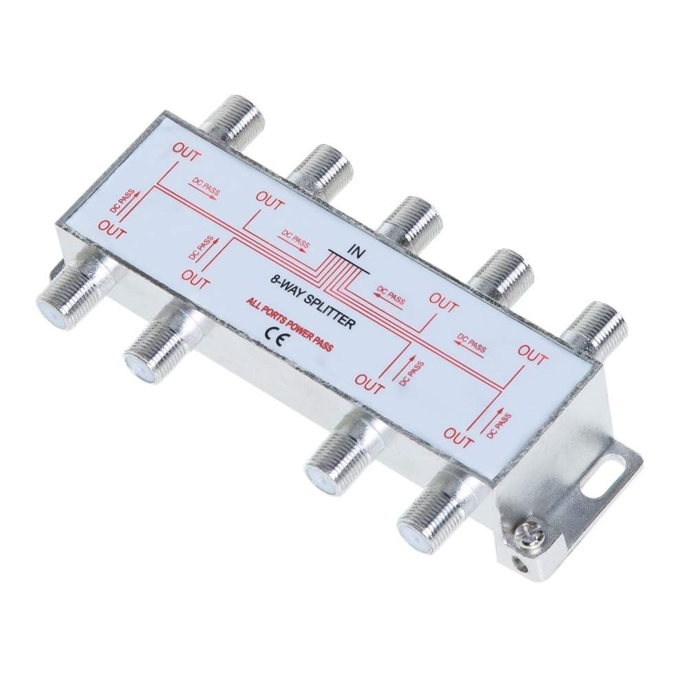 Monoprice PREMIUM 8-Way Coax Cable Splitter F-Type Scre