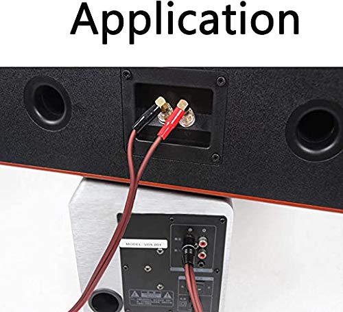 XMSJSIY Banana Plug to RCA Speaker Cable,Speaker Wire R