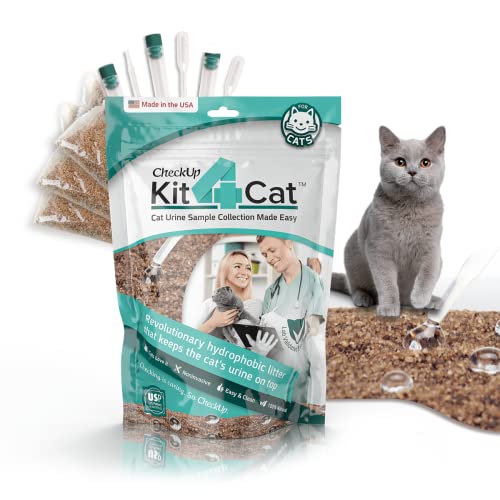 2lb Hydrophobic Cat Litter for Urine Collection, Hydrophobic Sand Urine Collection Litter Kit I Collect cat Urine Sample for Test (3 x 11oz Bags)