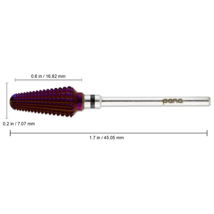 PANA USA 3/32ââ‚¬Â Purple Tornado Nail Carbide Drill Bit - Fast Remove for Acrylic or Hard Gels Remover Professional Manicure Pedicure Rotary Tool- Fine