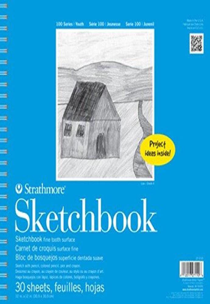 STR-27-110 30 Sheet Kids Spiral Sketch Book, 12 by 12