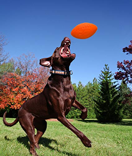 Football Dog Toy, 8 Inches, Orange