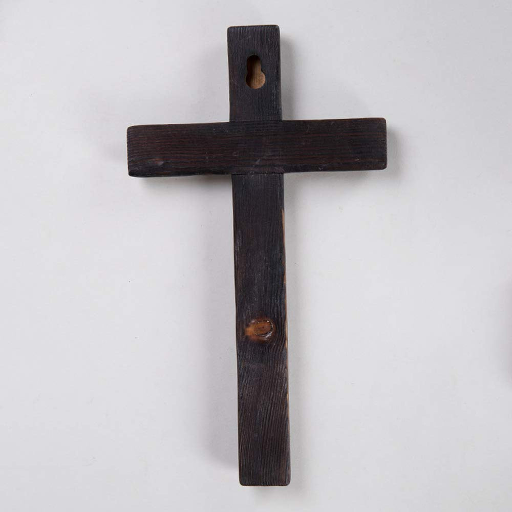 11 Inch Wall Mounted Jesus Cross Rustic Wooden Cross Wall Decor Solid Wood Black Holy Jesus Cross Home Weddings Party Meditation Gift Decoration