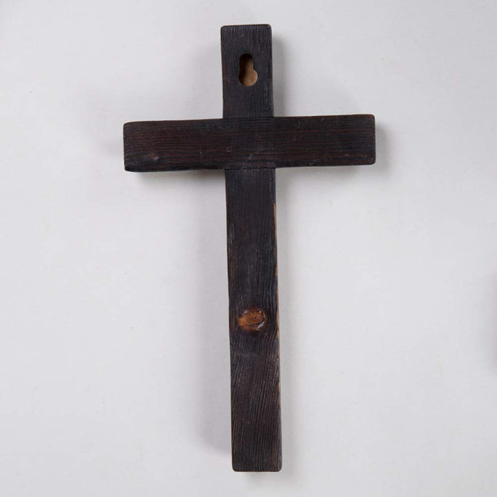 11 Inch Wall Mounted Jesus Cross Rustic Wooden Cross Wall Decor Solid Wood Black Holy Jesus Cross Home Weddings Party Meditation Gift Decoration