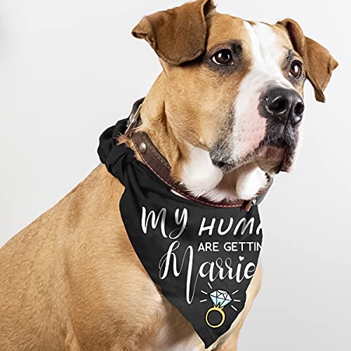 Engagement Gifts, My Humans are Getting Married She Said Yes Dog Bandana for Wedding Engagement Photos, Bridal Shower Gift,Dog Wedding Outfit, Dog Engagement Announcement, Bride to Be Gifts