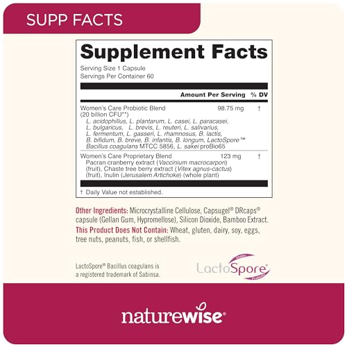NatureWise Probiotics for Women - With Prebiotics and C