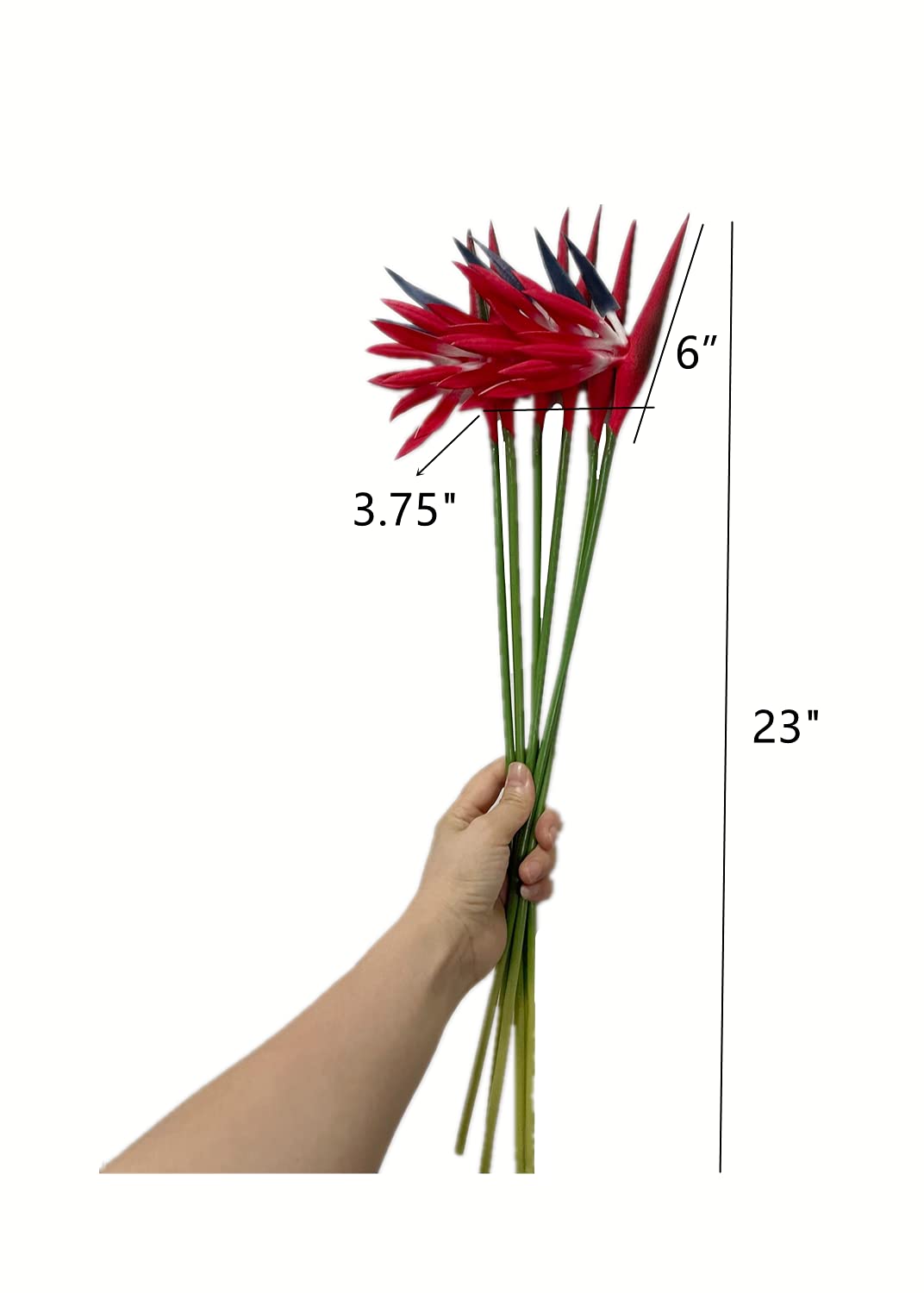 Rikyo Artificial Flowers 6Pcs Bird of Paradise 23 Perma