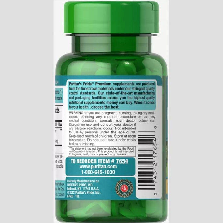 Puritans Pride Ginkgo Biloba Standardized Extract 60 mg