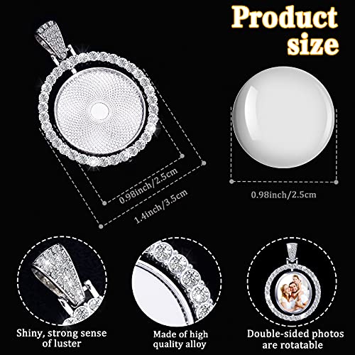 27 Pieces Rhinestone Bezel Pendant Trays Set Including 