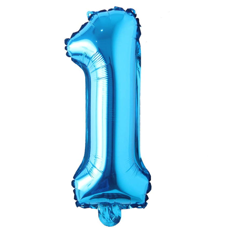 16 inch Single Blue Alphabet Letter number Balloons Aluminum Hanging Foil Film Balloon Wedding Birthday party decoration banner Air Mylar Balloons (16 inch Pure Blue 1)