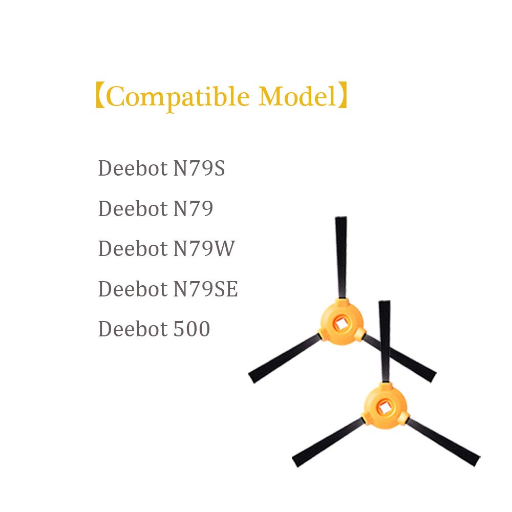 8 Pack Replacement Parts Side Brushes for Ecovacs DEEBOT 500 DEEBOT N79S N79 Robotic Vacuum Accessories