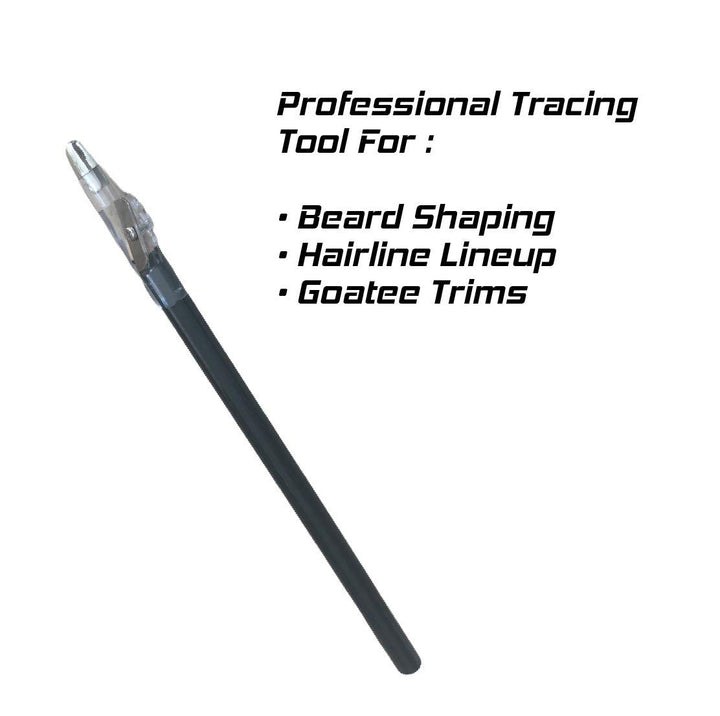 Revo Barber Pencil (Black) - (2-Pack) - Tracing Tool/Guide for Beard, Hairline, &amp; Goatee - Outliner Lining Kit For Styling &amp; Beard Shaping - Hair Cutting Tracer - Grooming Pencil - Barber Supplies