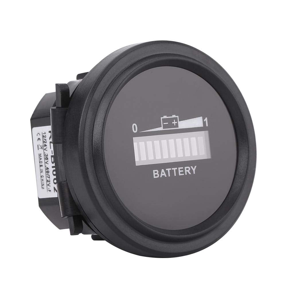 for Golf Cart Battery Meter- Battery Indicator, 12V/24V/36V/48V/72V LED Digital Battery Indicator Meter Gauge for Golf Cart