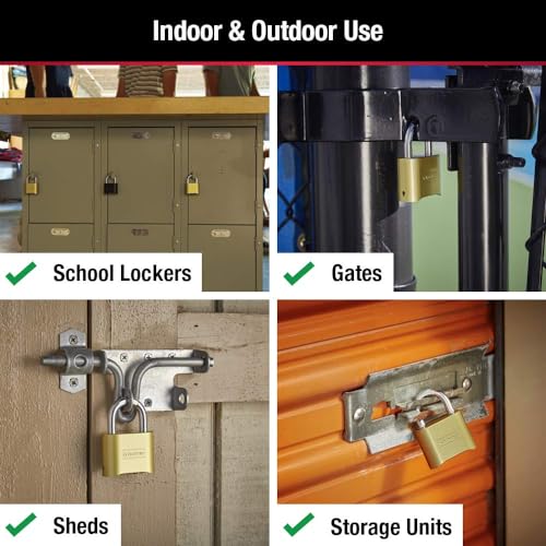 Master Lock Brass Combination Padlock for Indoor and Ou